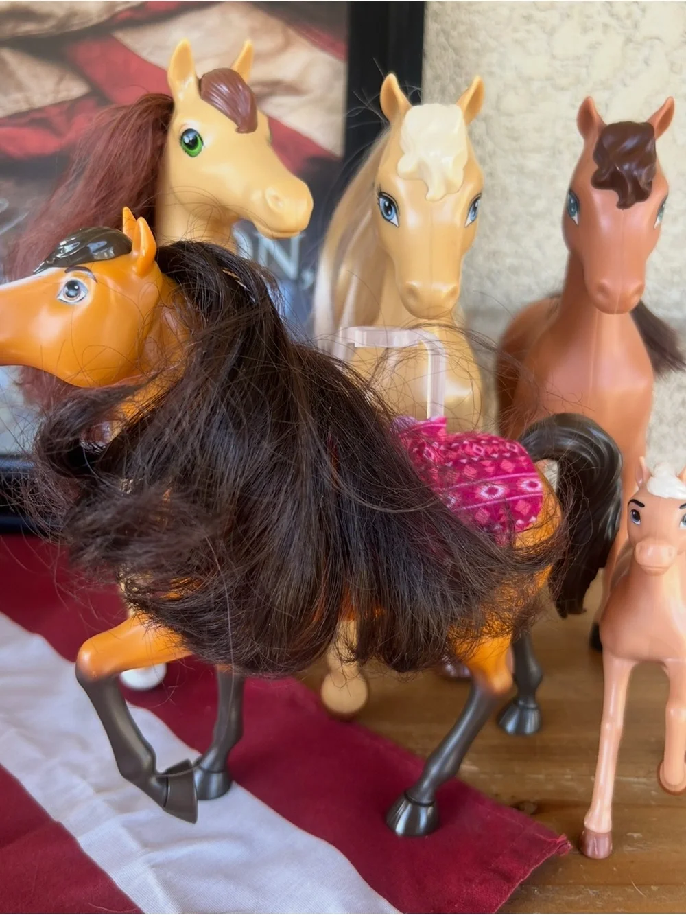 Brown and Blonde Toy Horse Set - Kids Toys